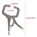 5pcs 6 Inch Lock Pliers Locking C Clamps With Swivel Pads Fit For Home Shop Farm And Automotive