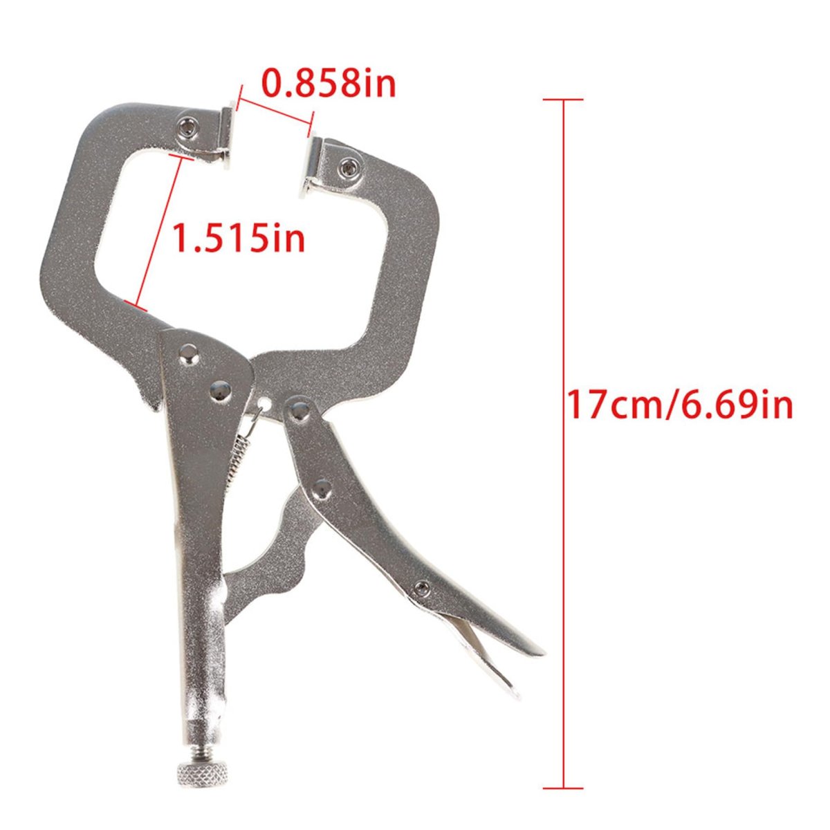 5pcs 6 Inch Lock Pliers Locking C Clamps With Swivel Pads Fit For Home Shop Farm And Automotive