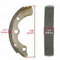 Caltric Rear Brake Shoes Compatible With Kawasaki Mule 4010 Kaf620 4x4 2009 2010 2011 2012 2013 2014