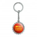 I Love My Chinese Husband Keychain Chrome Plated Metal Pop Cap Bottle Opener Retro Design 3 9 In X 1 5