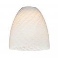 White Art Glass Shade Lipless With 1-5 8-inch Fitter Opening 