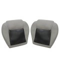 Front Driver Passenger Bottom Replacement Leather Seat Covers Perforated 2-tone Gray For Jeep Commander 2006 2007 2008 2009 