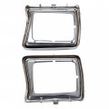 Hecasa Headlight Bezel Pair Compatible With 1978-1979 Ford F-100 F-150 F-250 F-350 Bronco Truck Replacement For Fo2513115