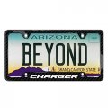 Ipick Image Made For Dodge Charger Black Real Carbon Fiber 50 States License Plate Frame