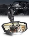Utv Rear View Mirror With Light Built-in Rechargeable Battery 360a Adjustable Heavy-duty Fits 1 65 -2 Roll Bar For Polaris Rzr 