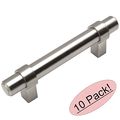 Cosmas 161-3sn Satin Nickel Contemporary Bar Cabinet Handle Pull 3 Hole Centers 10 Pack 