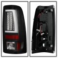 Acanii For 2003-2006 Chevy Silverado 1500 2500hd 3500 Black Led Tube Tail Lights Brake Lamps Driver Passenger Side