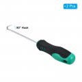 Patikil O-ring 90 Degree Hook 180mm 2 Pcs Oil Seal Gasket Precision Screwdriver Puller Remover Removal Tool Blue