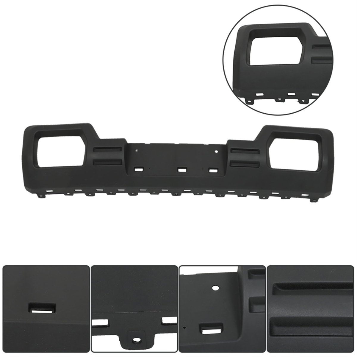 Front Bumper Valance Panel Replacement For Sierra 1500 2014 2015 Black Plastic Guard Gm1053100 22902312