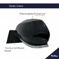 Spieg To1320354 Driver Side Mirror Replacement For Toyota Prius 2016-2020 Power Heated Glossy Black Cover Textured Base 5pin Lh