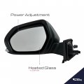 Spieg To1320354 Driver Side Mirror Replacement For Toyota Prius 2016-2020 Power Heated Glossy Black Cover Textured Base 5pin Lh