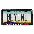 Ipick Image For Honda Civic Si Black Real 3k Carbon Fiber Finish Abs Plastic License Plate Frame