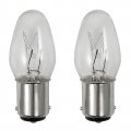 Ocs Parts C7 Ba15d Light Bulbs Double Contact Bayonet Base Miniature Bulb Shape 10 Watt 120 Volt 2-pack 