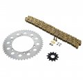 Kawasaki Kdx200 Kdx220 Gold O Ring Chain Sprocket Silver 12 48 108l 
