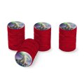Polar Bear Aurora Northern Lights Valve Stem Caps For Tire Rim Wheel Aluminum Red 