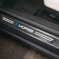 Ipick Image Compatible With Mopar Black Real Carbon Fiber 4 Pcs Universal Car Door Sill Step Protector Kick Plates Set Of
