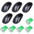 Cab Marker Light 5x T10-6-3020-smd Green Top Roof Running Bulbs With Smoke Base Replacement Assembly For 2012-2016 Dodge Ram 