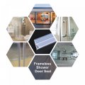 Uxcell Frameless Glass Shower Door Sweep 59 06 Long For 1 2 12mm H-type Side Seal Strip