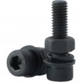 Hscrstar Grade M12x25mm 2sets 12 9 High Strength Hexagon Socket Head Cap Screw Bolt With Spring Washers And Plain Combination