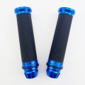 Okstno Motorcycle 7 8 Cnc Hand Grips Aluminum Rubber Gel Handlebar For Sport Bike Blue