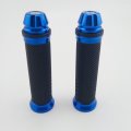Okstno Motorcycle 7 8 Cnc Hand Grips Aluminum Rubber Gel Handlebar For Sport Bike Blue