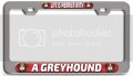 Greyhound Dogs Pets Life Is Merrier 3d Metal License Plate Frame Universal Fit For Auto Suv Truck Tag Holder 12 In X 6 Heavy 
