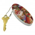 Graphics More Christmas Holiday Santa Teddy Bears Toys Floating Keychain Oval Foam Fishing Boat Buoy Key Float