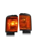 Front Corner Lights With Bulbs For 1984 1986 Toyota 4runner And Pickup Yellow Lens Black Bezel Replacement To2520158 To2521158 