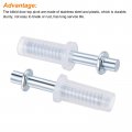 Uxcell Bifold Door Hardware 6-pack Bi-fold Top Pivot Closet Repair Part Kit For Sliding Wardrobes Folding Door Silver
