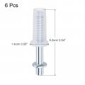 Uxcell Bifold Door Hardware 6-pack Bi-fold Top Pivot Closet Repair Part Kit For Sliding Wardrobes Folding Door Silver