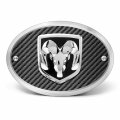 Ipick Image Made For Ram 3d Logo On Carbon Fiber Look Oval Billet Aluminum 2 Tow Hitch Cover