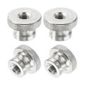 Knurled Thumb Nuts 4pcs M8 Carbon Steel Nut High Head Through Hole For 3d Printer Part Silver 