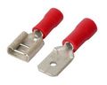 100 Red Vinyl Insulated Female And Male Disconnects 22-18 Awg 0 110 Nema Tab By A Plus Parts House 