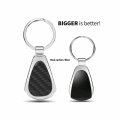 Ipick Image Compatible With Hemi 5 7 Liter Real Black Carbon Fiber Chrome Metal Teardrop Key Chain Key-ring