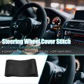 Uxcell Hand Sewn Steering Wheel Cover Stitch With Needle Thread Universal Fit 14 6-15 2 Inch 37-38 5cm Dia For Car Truck Suv