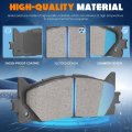 4pcs Front Ceramic Brake Pads Set Fit For Toyota Camry 2007-2017 Lexus Es350 2007-2018 Es300h 2013-2018 Avalon 2008-2018