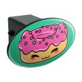 Graphics More Cute Kawaii Cat Donut Oval Tow Trailer Hitch Cover Plug Insert 