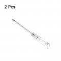 Uxcell Mini Slotted Screwdriver 3 0mm Flat Head With Clear Handle For Small Appliances 2 Pcs