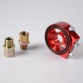 Racing Sport Jdm Aluminum Oil Gauge Filter Sandwich Adapter Plate Kit M20 X 1 5 Red 