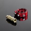 Racing Sport Jdm Aluminum Oil Gauge Filter Sandwich Adapter Plate Kit M20 X 1 5 Red 3 In Diameter 8 Thickness T6061