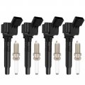Aintier Ignition Coil Coils Iridium Spark Plugs Uf765 A4 Q5 2014-2020 L4 2 0l 1 8l