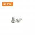 Uxcell M1-0 25 X 2mm 50pcs Flat Round Head Screws 304 Stainless Steel Phillips Drive Machine Hardware Fastener For Furniture