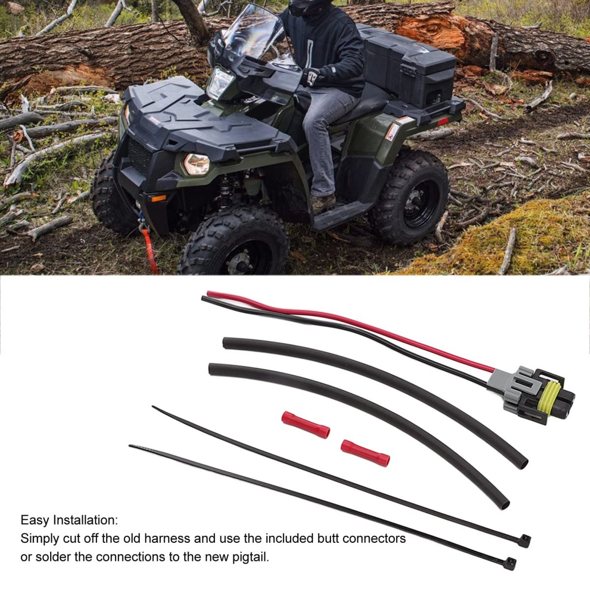 Auto Parts Headlight Harness Abs Headlight Repair Replacement For Polaris Sportsman 300 400