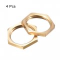 Uxcell G1 2 Lock Nut Hex Brass Female Locknut For Plumbing 4pcs
