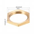 Uxcell G1 2 Lock Nut Hex Brass Female Locknut For Plumbing 4pcs