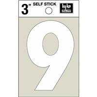 White Vinyl Die-cut Self-stick Numbers