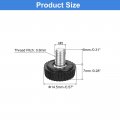 Uxcell 15pcs M5x8mm Threaded Knurled Thumb Screws Zinc Plated Carbon Steel Clamping Knobs Grip Plastic Round Head Thumbscrews