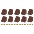 10pcs 90 Degree Plastic Corner Braces With Cover Cap 23x23x23mm Nylon Shelf Right Angle Brackets Screws For Cabinets Cupboards 