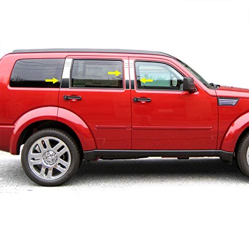 For 2008-2015 Dodge Nitro 6pc Stainless Steel Chrome Pillar Post Trim