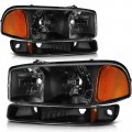 Ocpty Headlight Assembly Pair Fit For Gmc Sierra 1500 1999-2006 Classic 2007 Hd 2001-2003 2005-2006 Bulbs Not Included